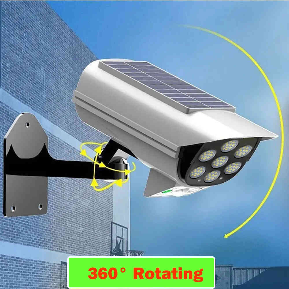 FOCO LED SOLAR CON SENSOR TIPO CAMARA