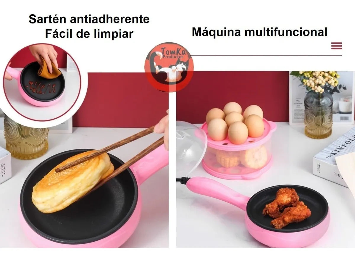 HERVIDOR Y FREIDOR DE HUEVOS ELÉCTRICO 2 en 1