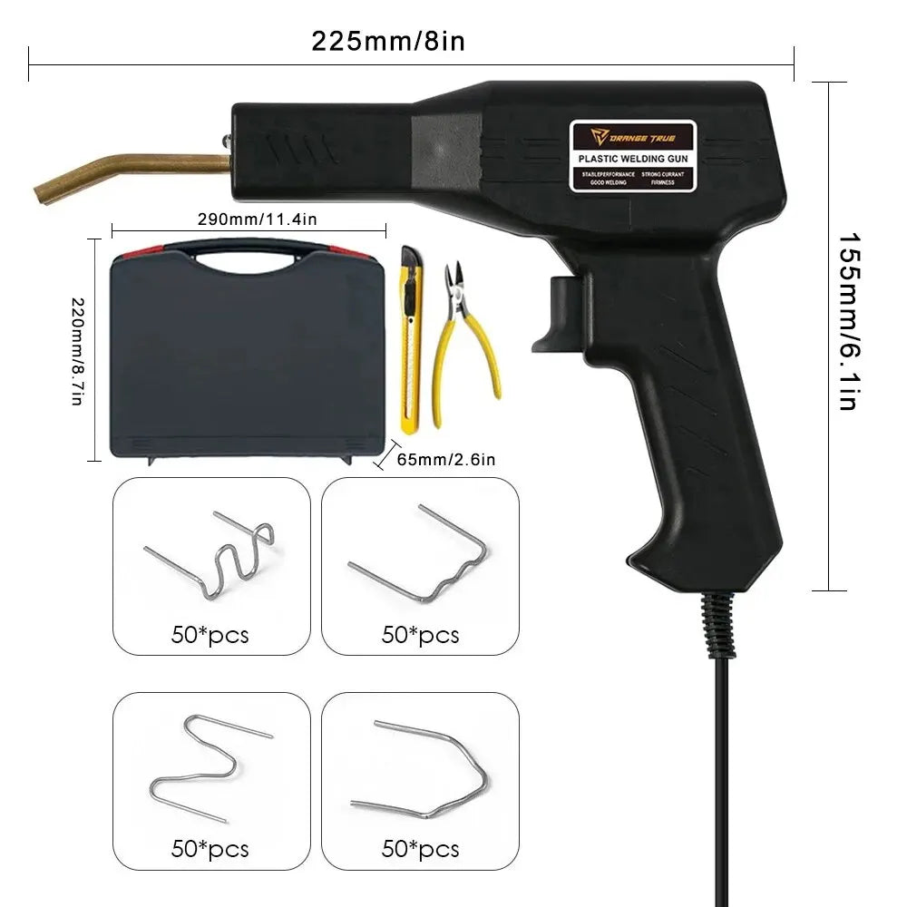 KIT DE SOLDADURA PARA PLÁSTICO DE 70W CON 200 GRAPAS