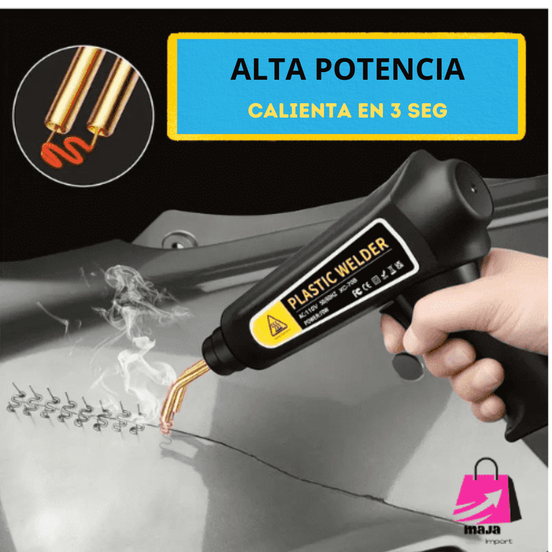 KIT DE SOLDADURA PARA PLÁSTICO DE 70W CON 200 GRAPAS