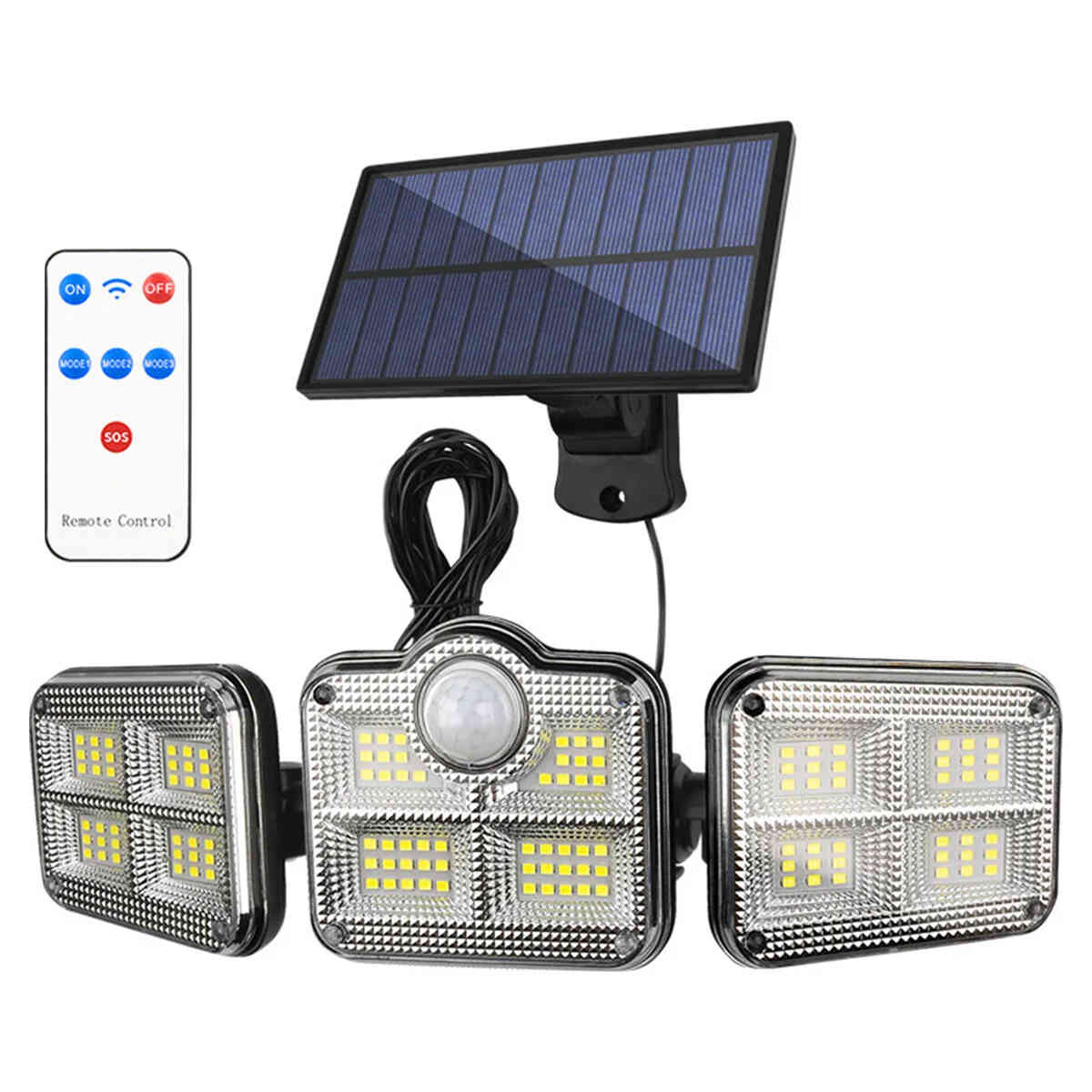 REFLECTOR SOLAR DE 3 CABEZALES DE 138 LED