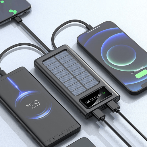 CARGADOR PORTÁTIL SOLAR Y ELÉCTRICO 4 EN 1