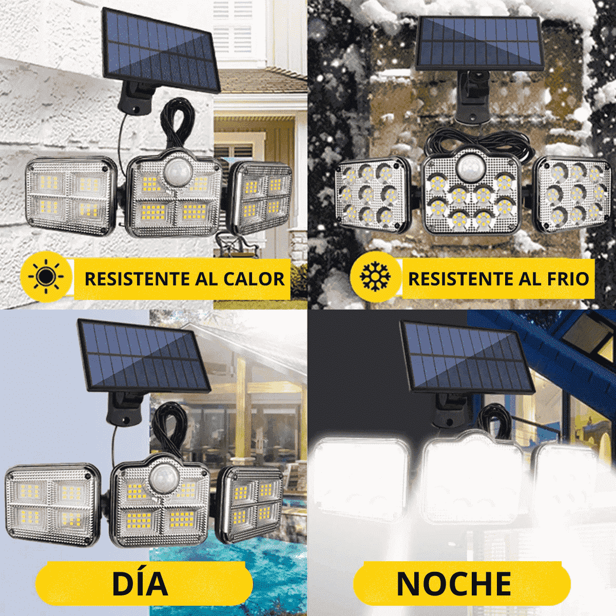 REFLECTOR SOLAR DE 3 CABEZALES DE 138 LED